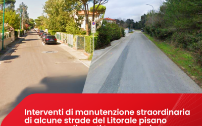 Interventi di manutenzione straordinaria di alcune strade del Litorale Pisano con provvedimenti temporanei di modifica della viabilità e sosta