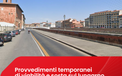 Provvedimenti temporanei di viabilità e sosta sul lungarno Galilei per lavori di asfaltatura dal 8/04/2025 al 11/04/2025