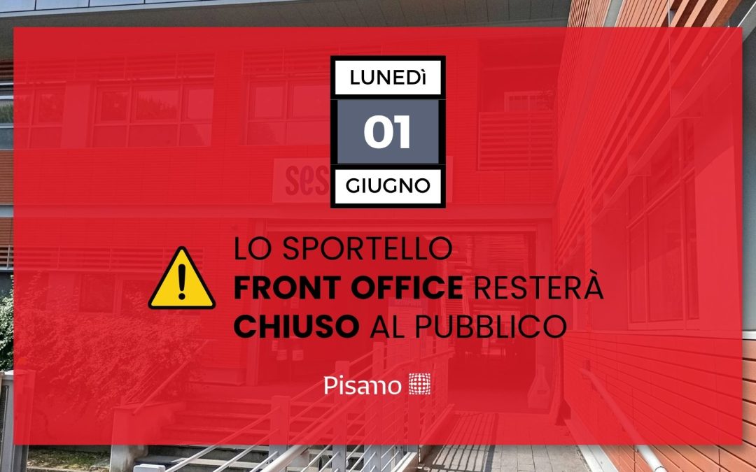 Chiusura FRONT OFFICE 1 giugno 2026